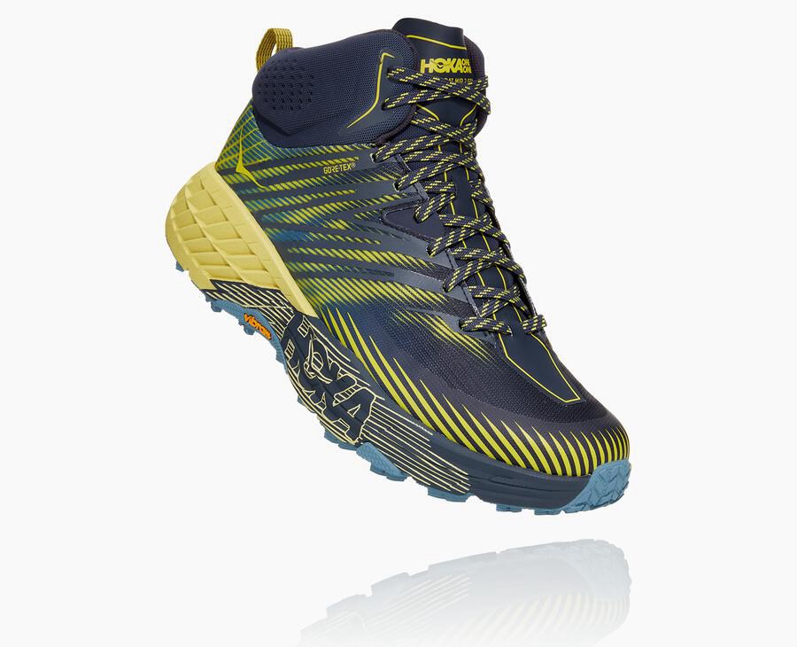 Hoka One One Trailsko Herre - Speedgoat Mid Gore-Tex 2 - Mørkeblå - 580296PXH